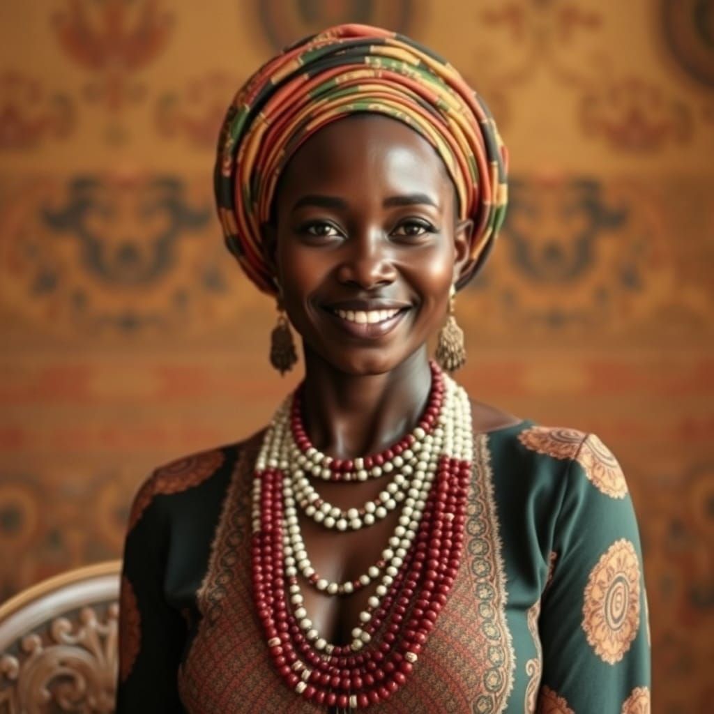 Elegant Woman Representing Ivory Coast