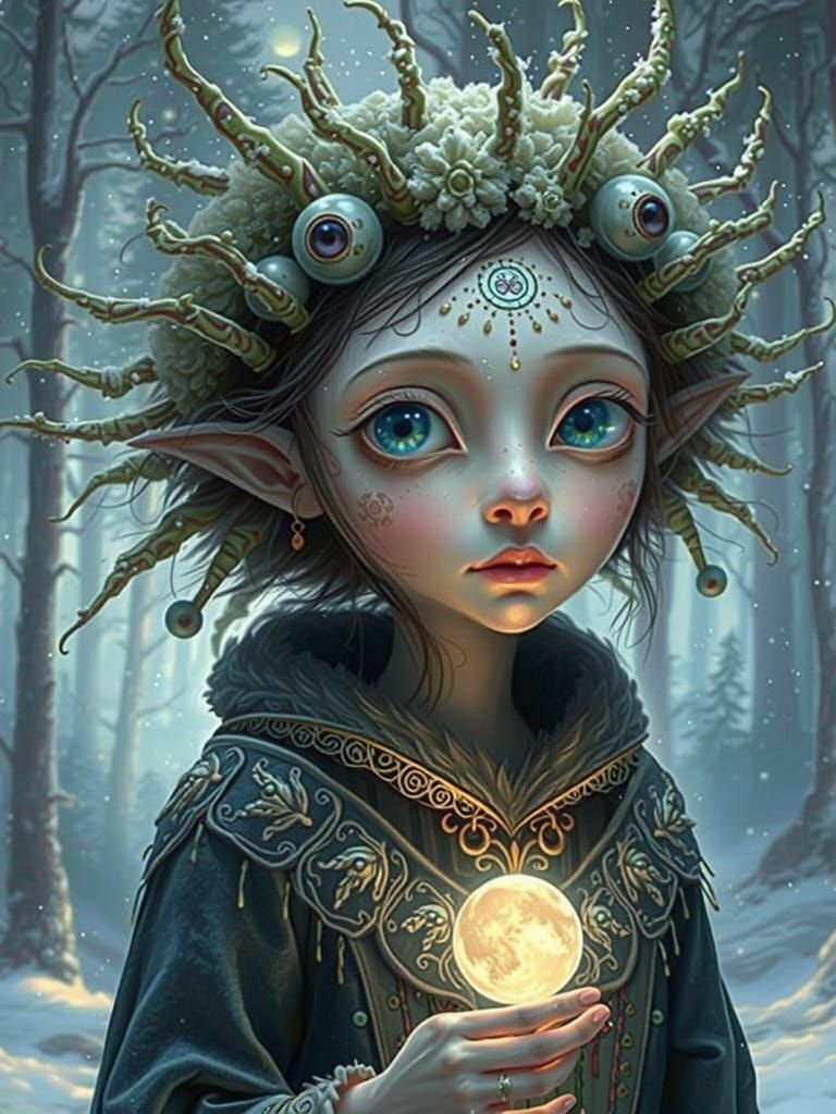 Ethereal Alien in Oregon Fir Tree Forest