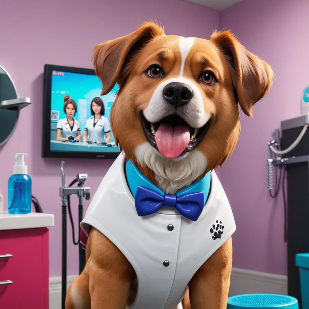 Dog Groomer Simulator 2024: Video Game Cover