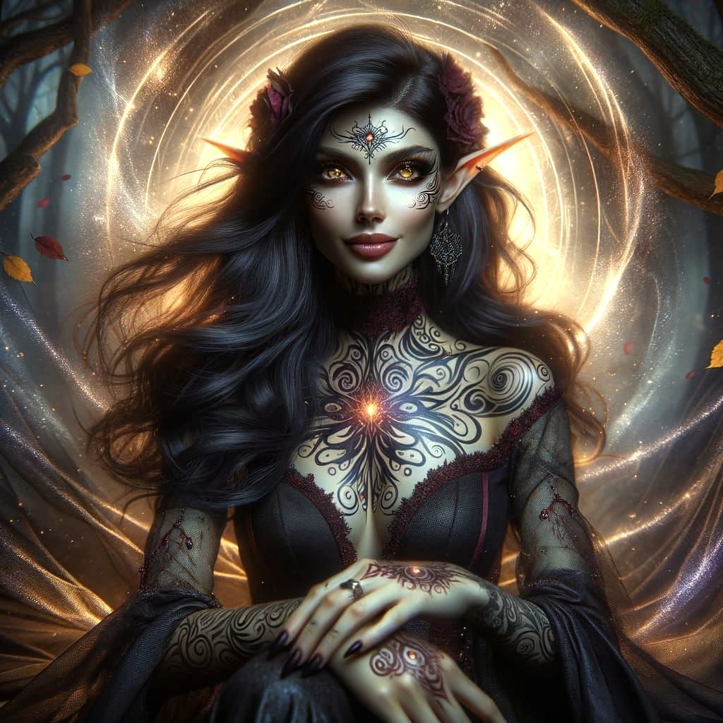 Enchanted Dark Fantasy Elf Maiden