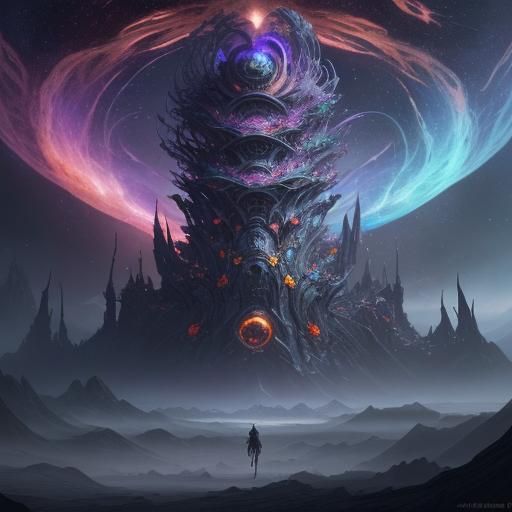 Universe Big Crunch: Detailed Matte Painting