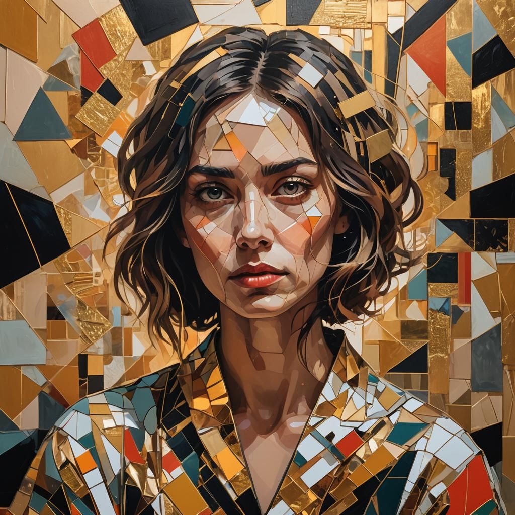 altar piece by Egon Schiele Andy Warhol portait collage gold...