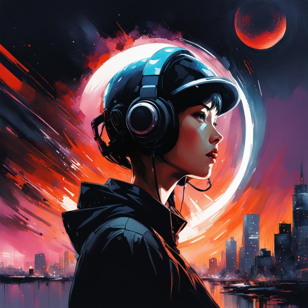 Black Hole Personified: Breathtaking Watercolor Art