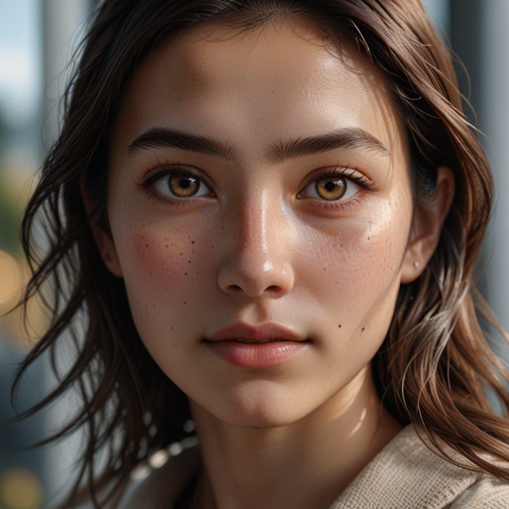 Photorealistic Portrait of a Young Danish-Vietnamese Woman
