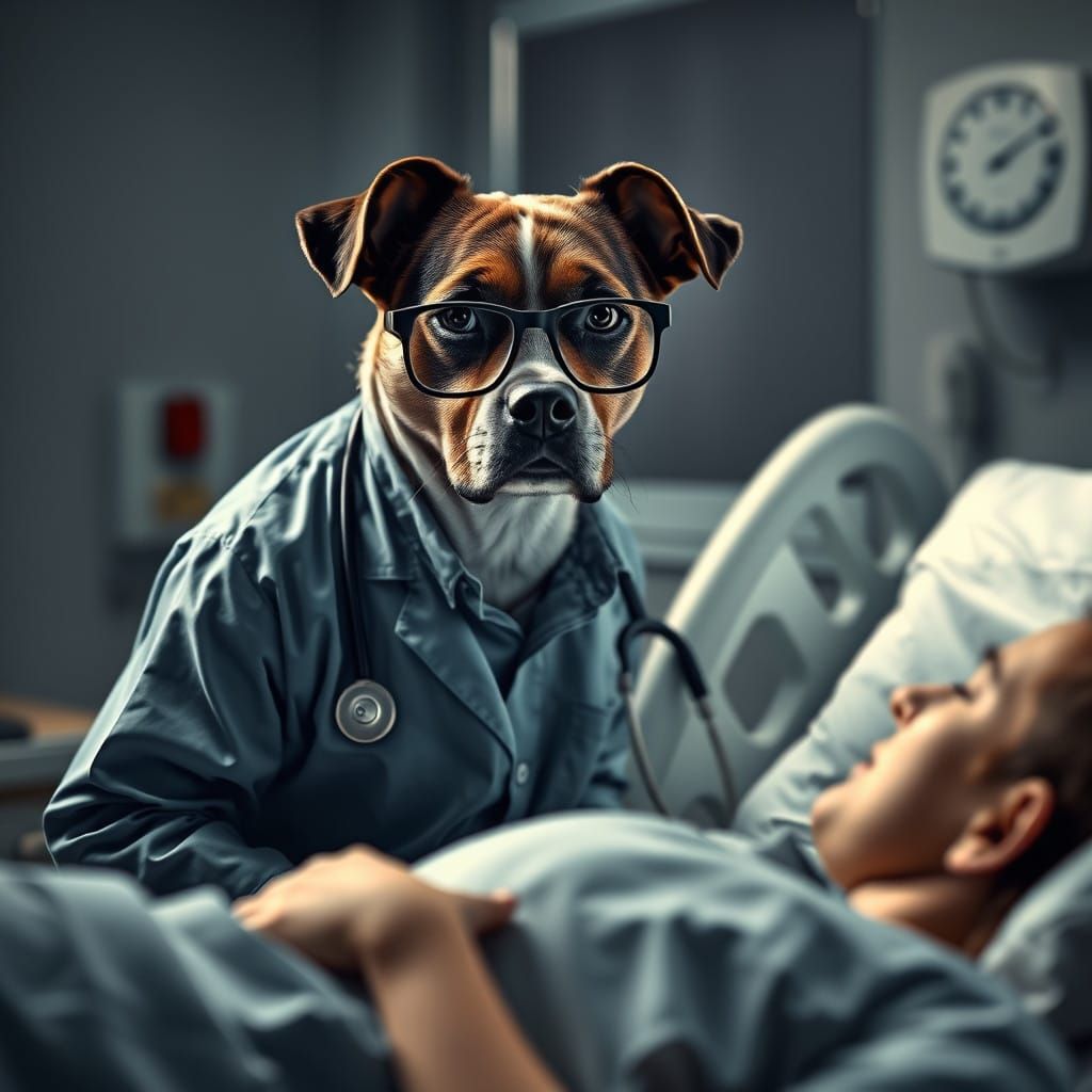 A Veterinary Doctor Attends to His Human Patient