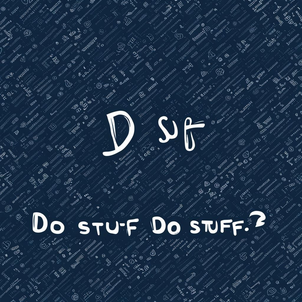 Beautiful 8K Letters Spelling 'Do Stuff'