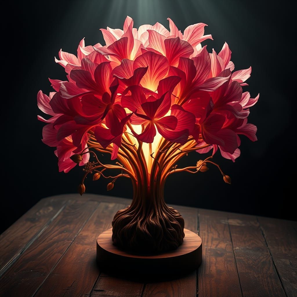 Exotic Flowers Bloom into Abstract Lamp Design