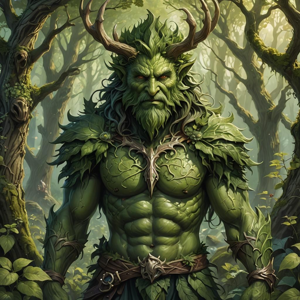 Green Man in Mystical Landscape