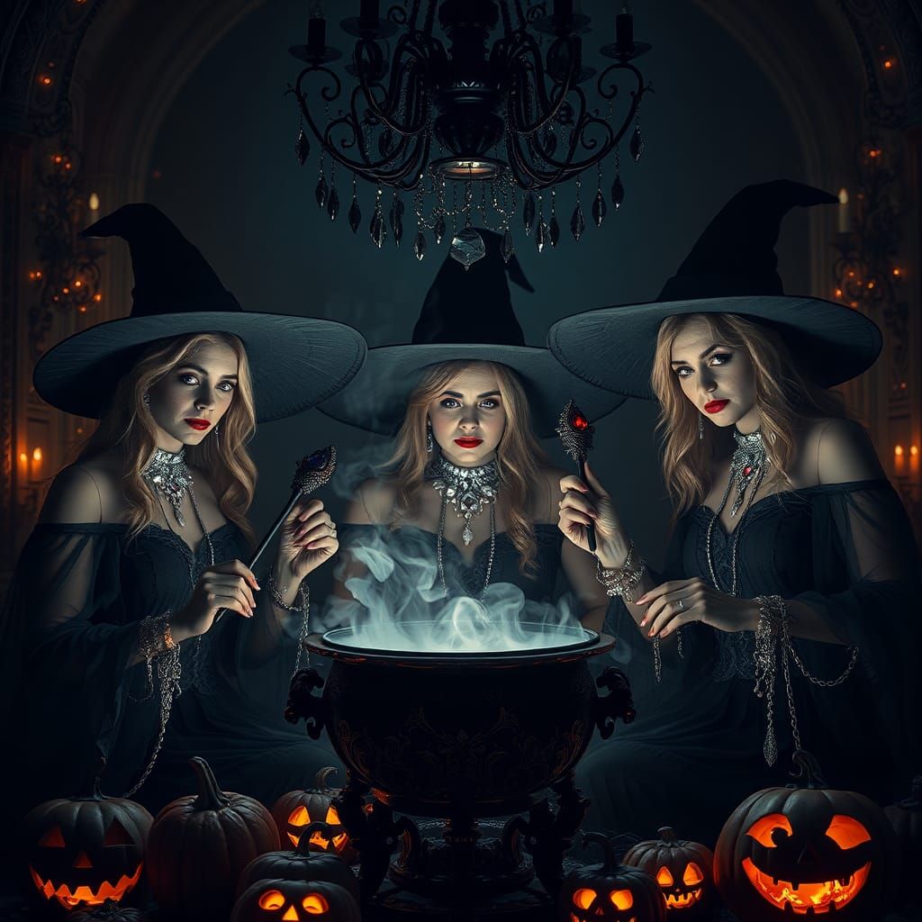 Witches Brew Potion in Nouveau Style Hall