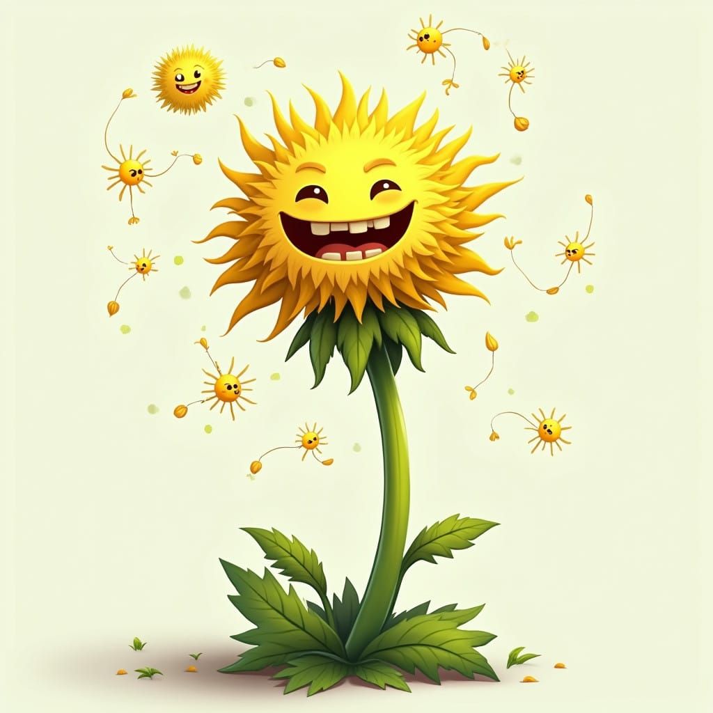 Vibrant Dandelion in Plants vs. Zombies Style