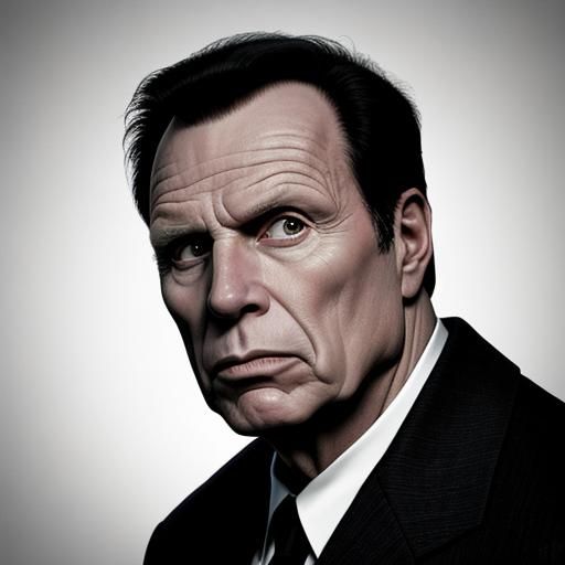 Peter Weller Portrait in Hitchcock Style