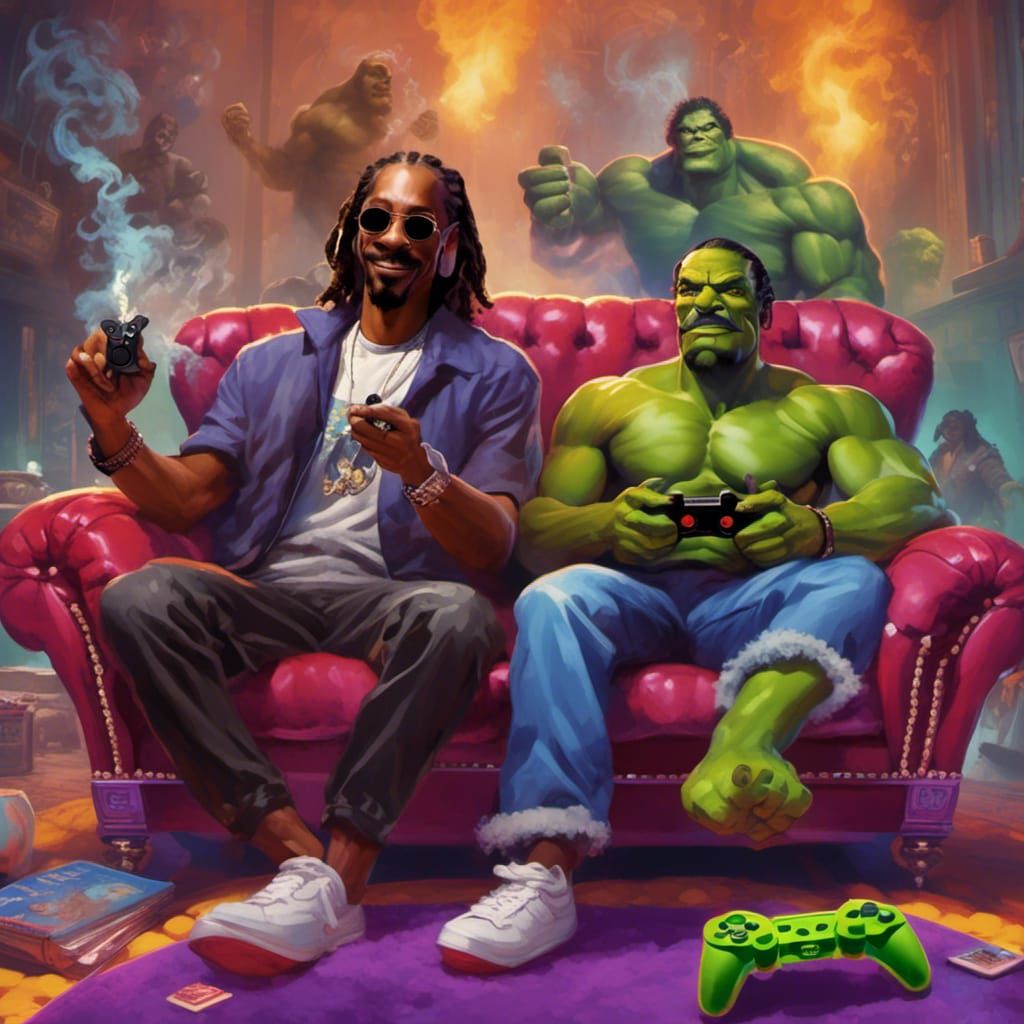 Snoop Dogg, Hulk, and Einstein Play Video Games