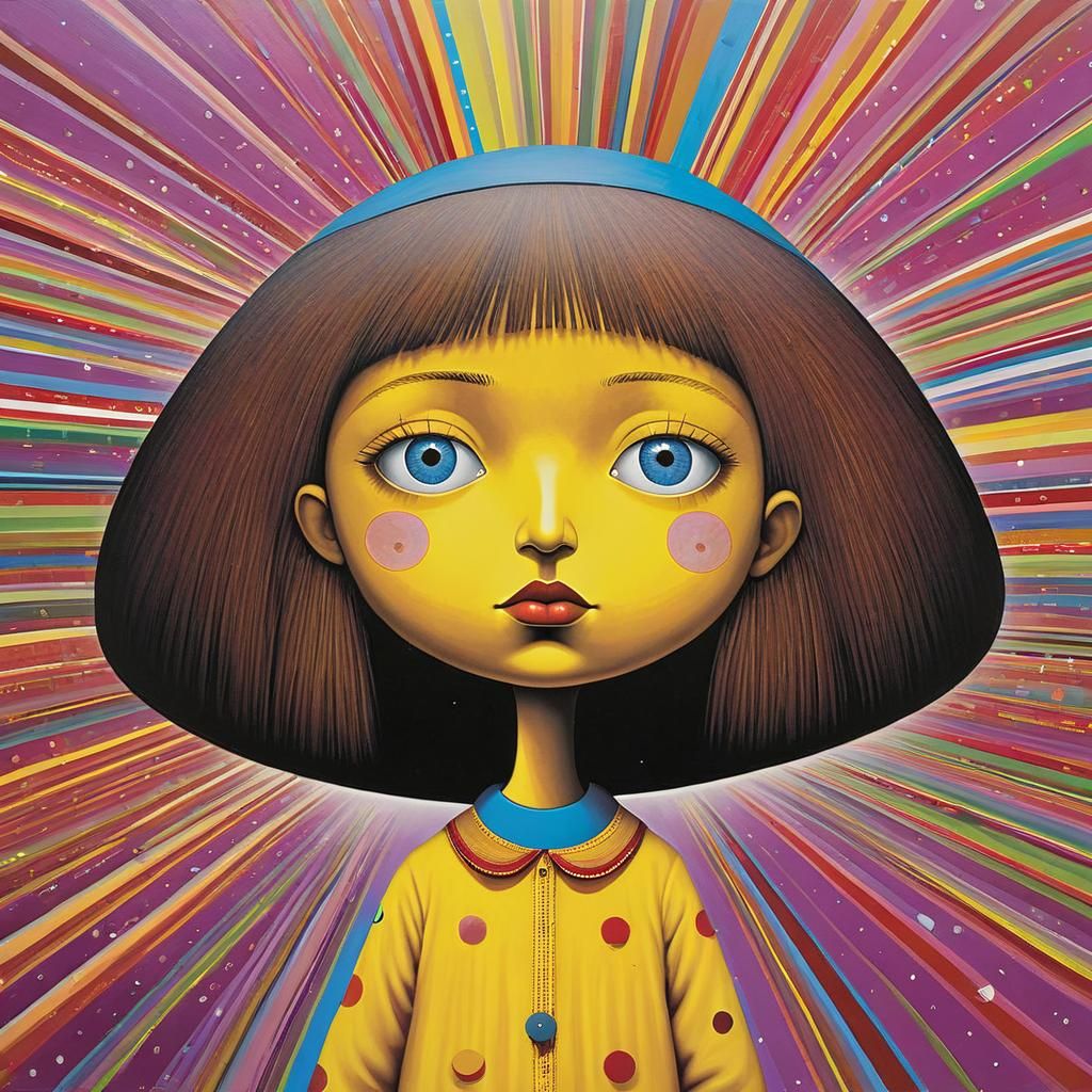 Surreal Eyes Staring Back, Graffiti Art Style