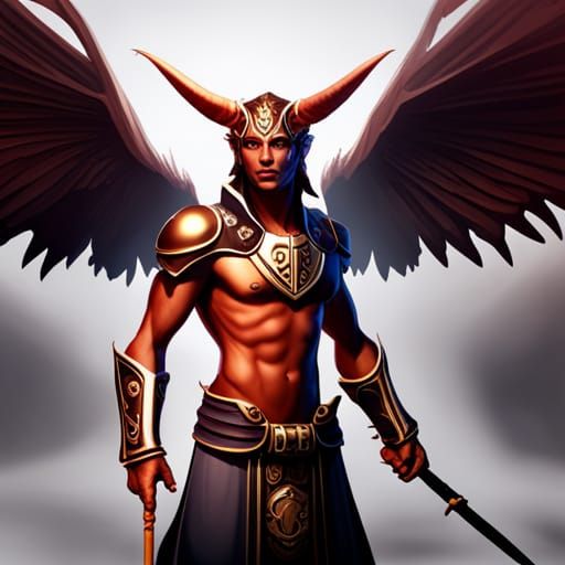 Winged Tiefling Aristocrat: Dark Fantasy Concept Art