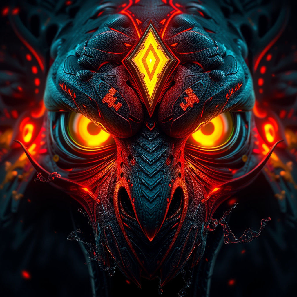 Fantastical Glowing Eyes in Detailed Matte Painting