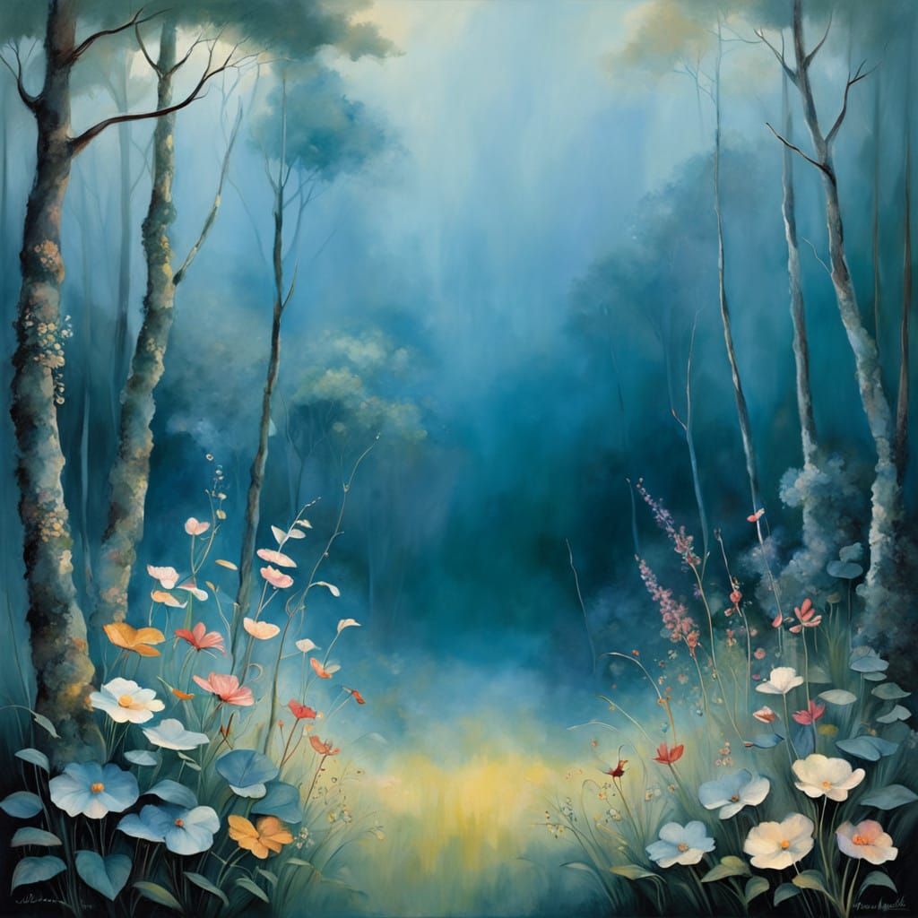 Angel of Serenity in Vibrant Nature