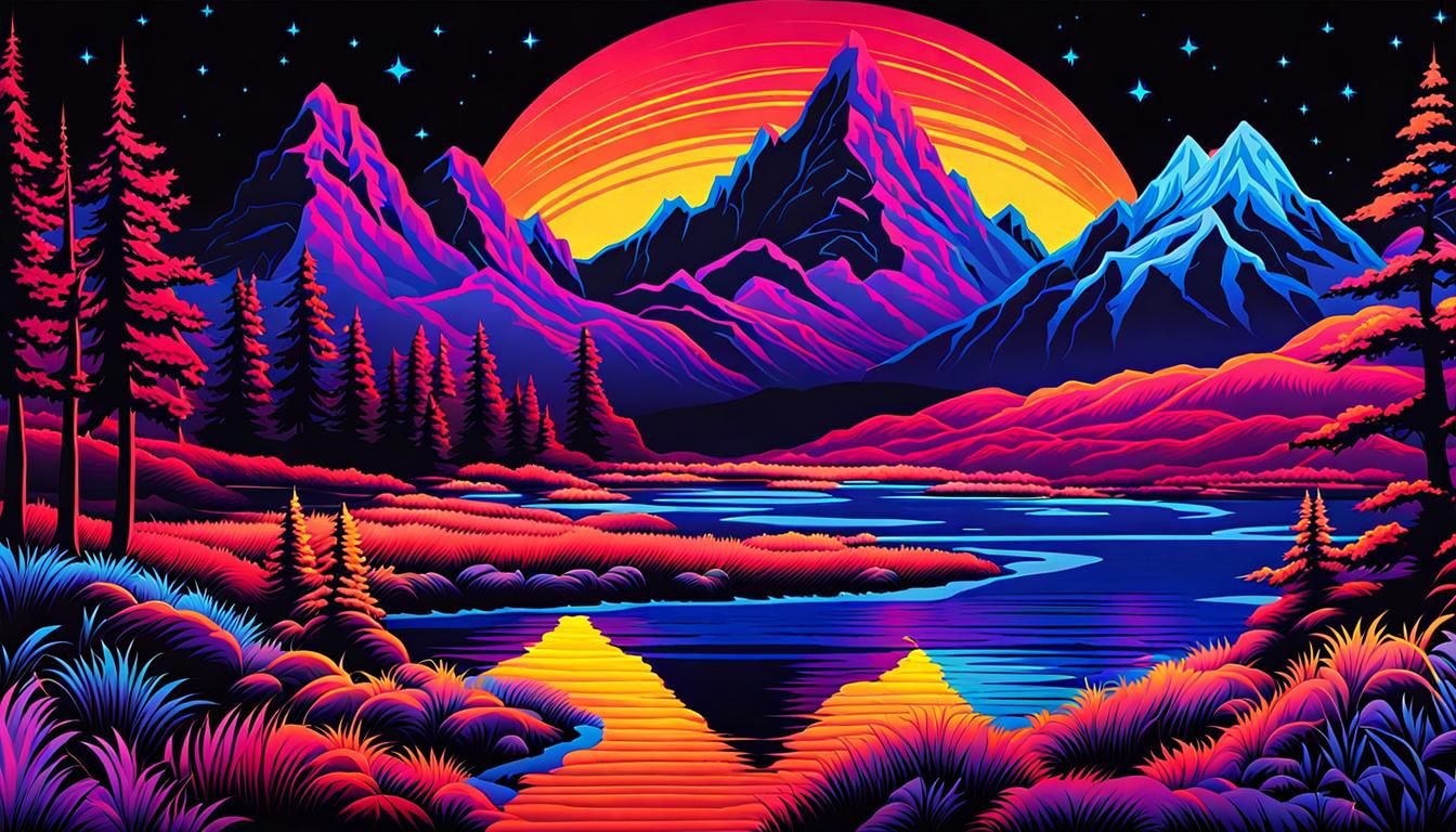 black light/neonwave/synthwave series