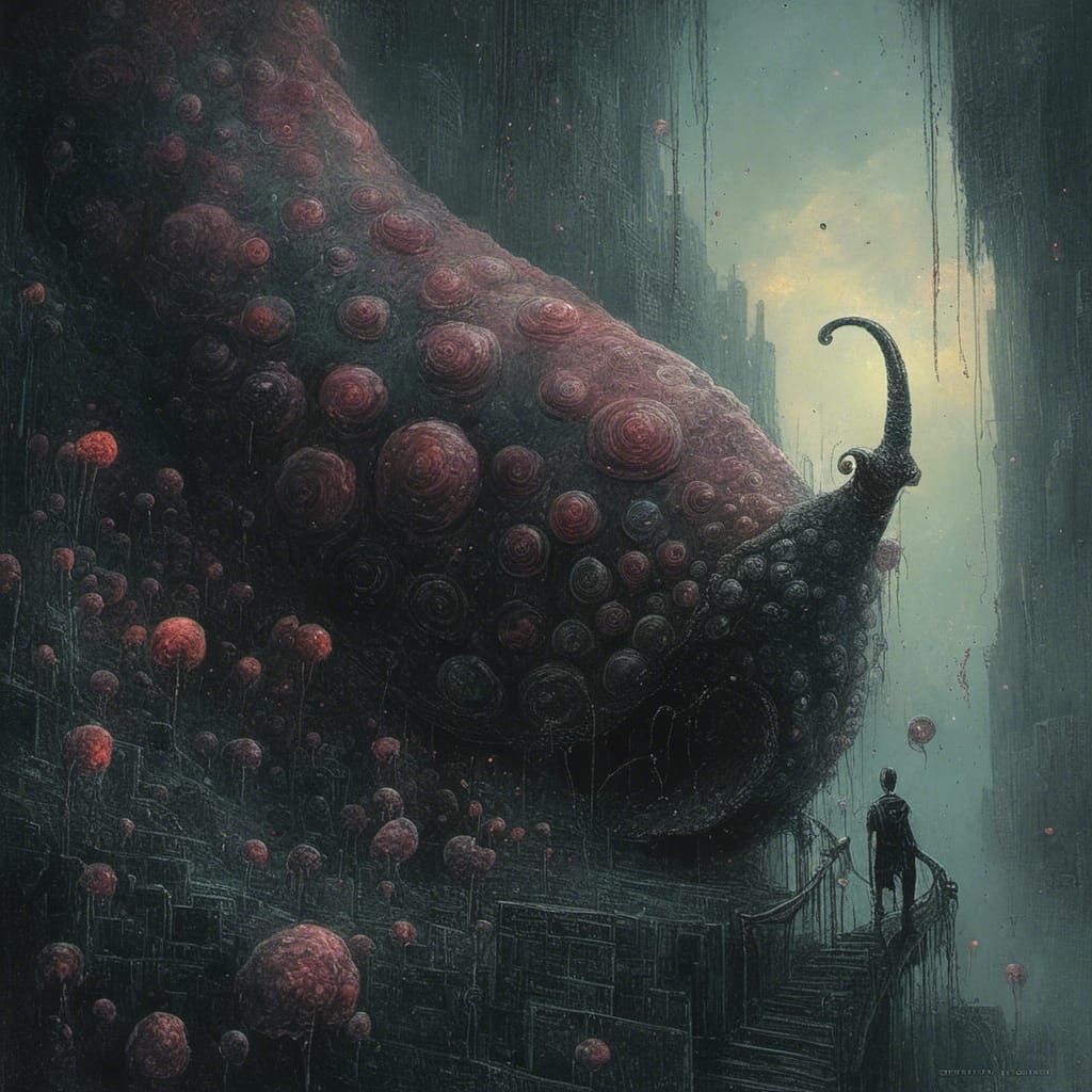 Giant Snail with Amethyst Aesthetic