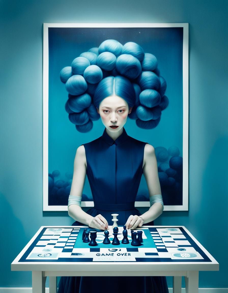 Vibrant Board Game with Game Over Sign