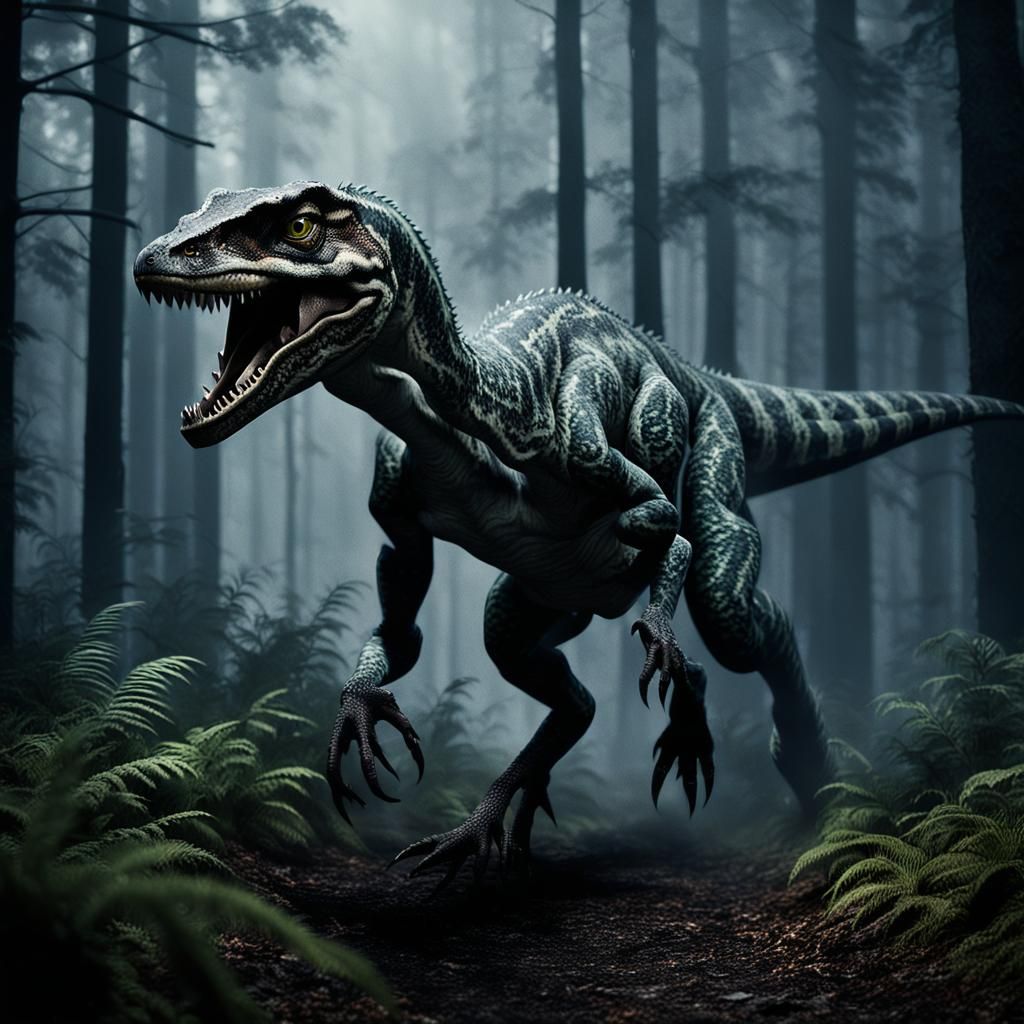 Mysterious Forest Encounter in Cinematic Realism