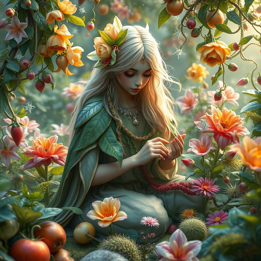 Ethereal Guardian of a Whimsical Eden