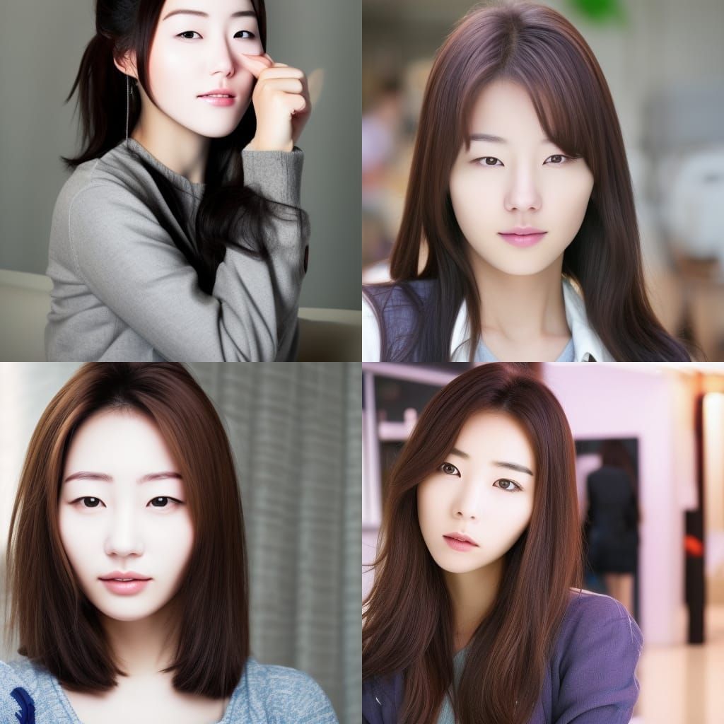 Portrait of a Beautiful Korean Woman