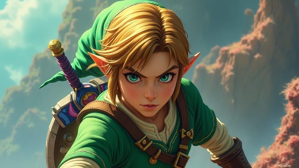 Heroic Link in Epic Fantasy Art