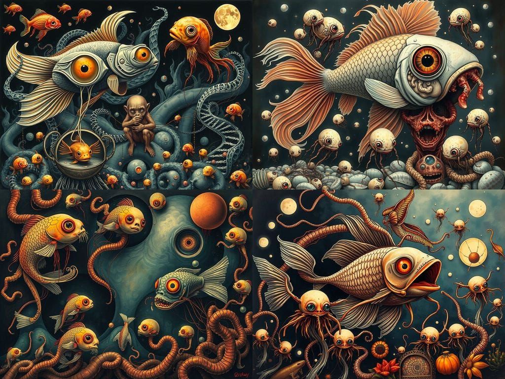 Ethereal Nightmare: A Dystopian Surrealist Vortex