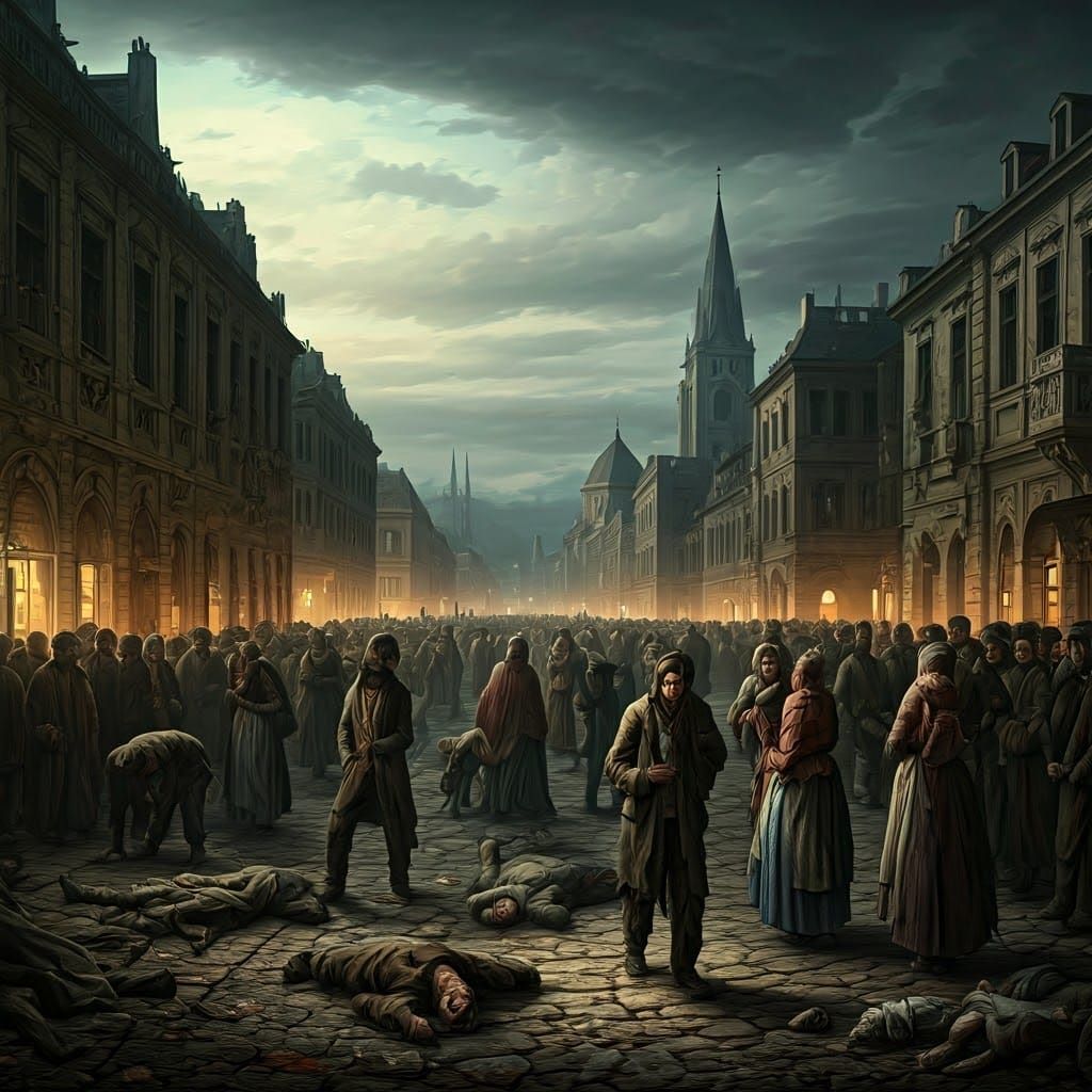 Cholera Epidemic on the Danube: A Romantic Era Scene