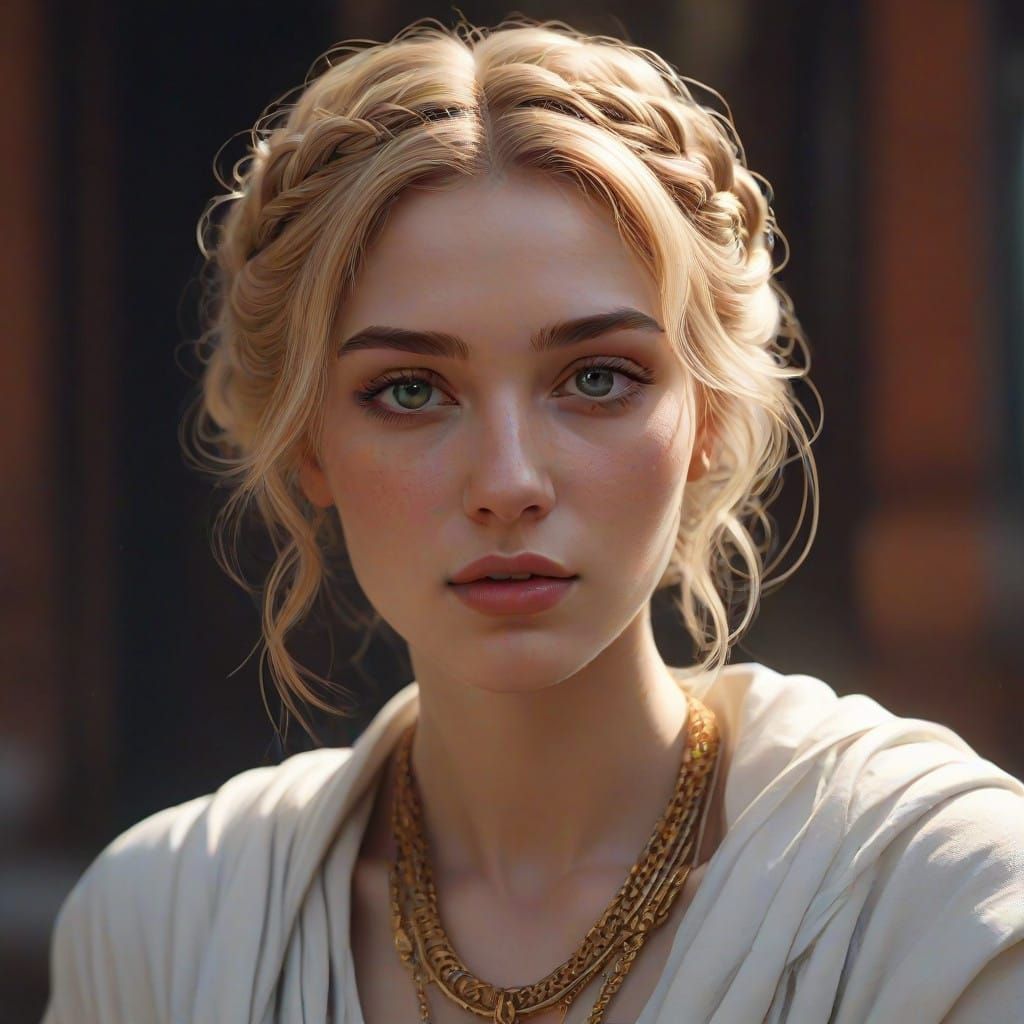 Enchanting Digital Portrait of a Bohemian Goddess