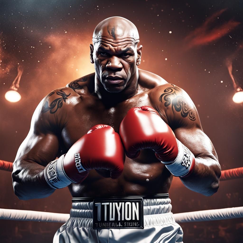KSI Boxing Mike Tyson: Detailed Matte Painting