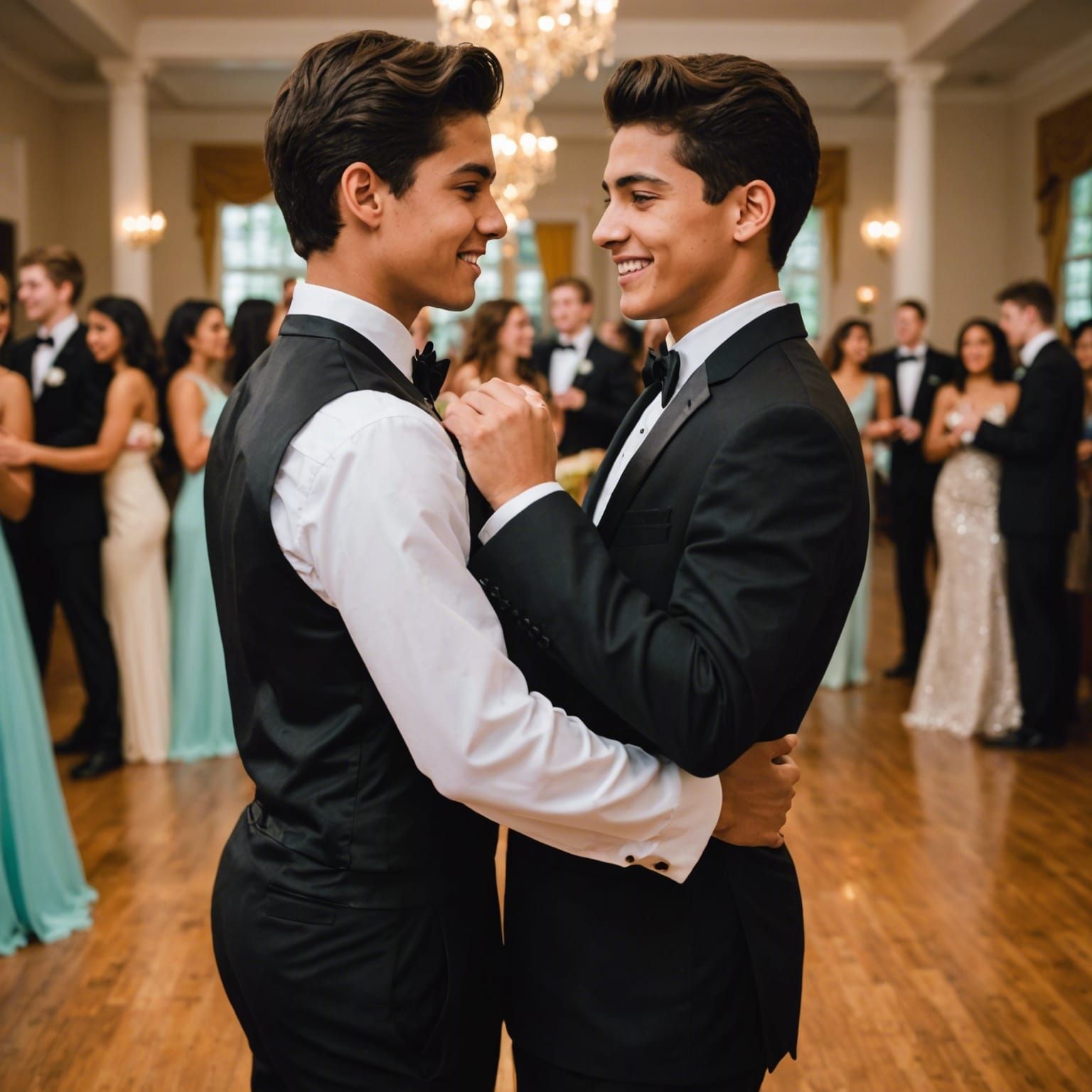High School Seniors Dancing at Prom