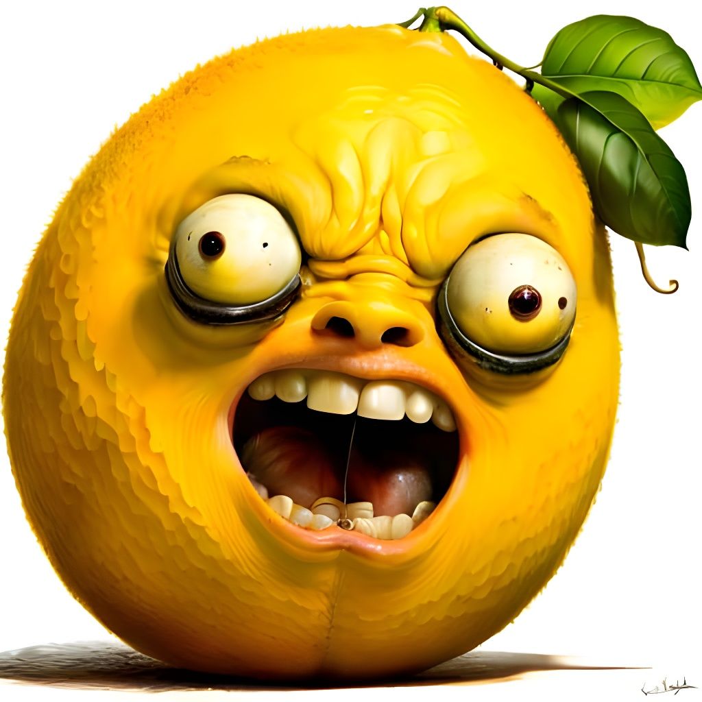 Grotesque Lemon Creature: Disturbing Detailed Photography