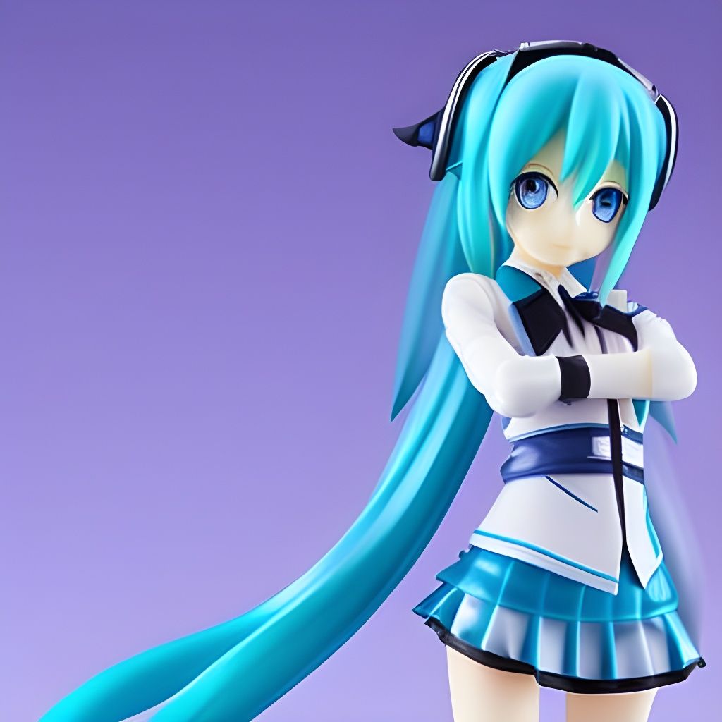 Hatsune Miku Figurine with Blue Eyes