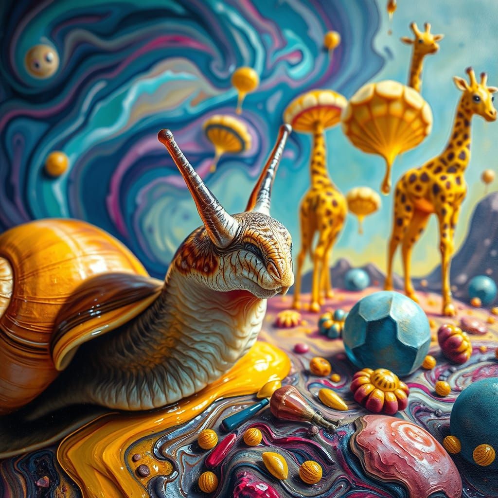 Curious snail in a curious world