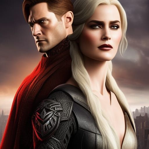 Hyperrealistic Good and Evil Concept Art