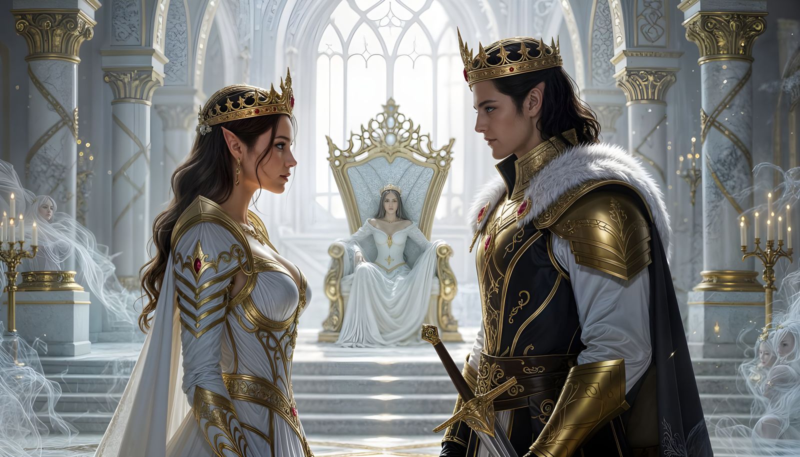 Dark Fae Prince Faces Defiant Mortal Warrior in Court