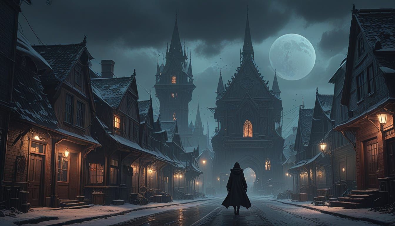 Midnight Vampire Leaps Through Ancient Town's Rooftops in Hy...