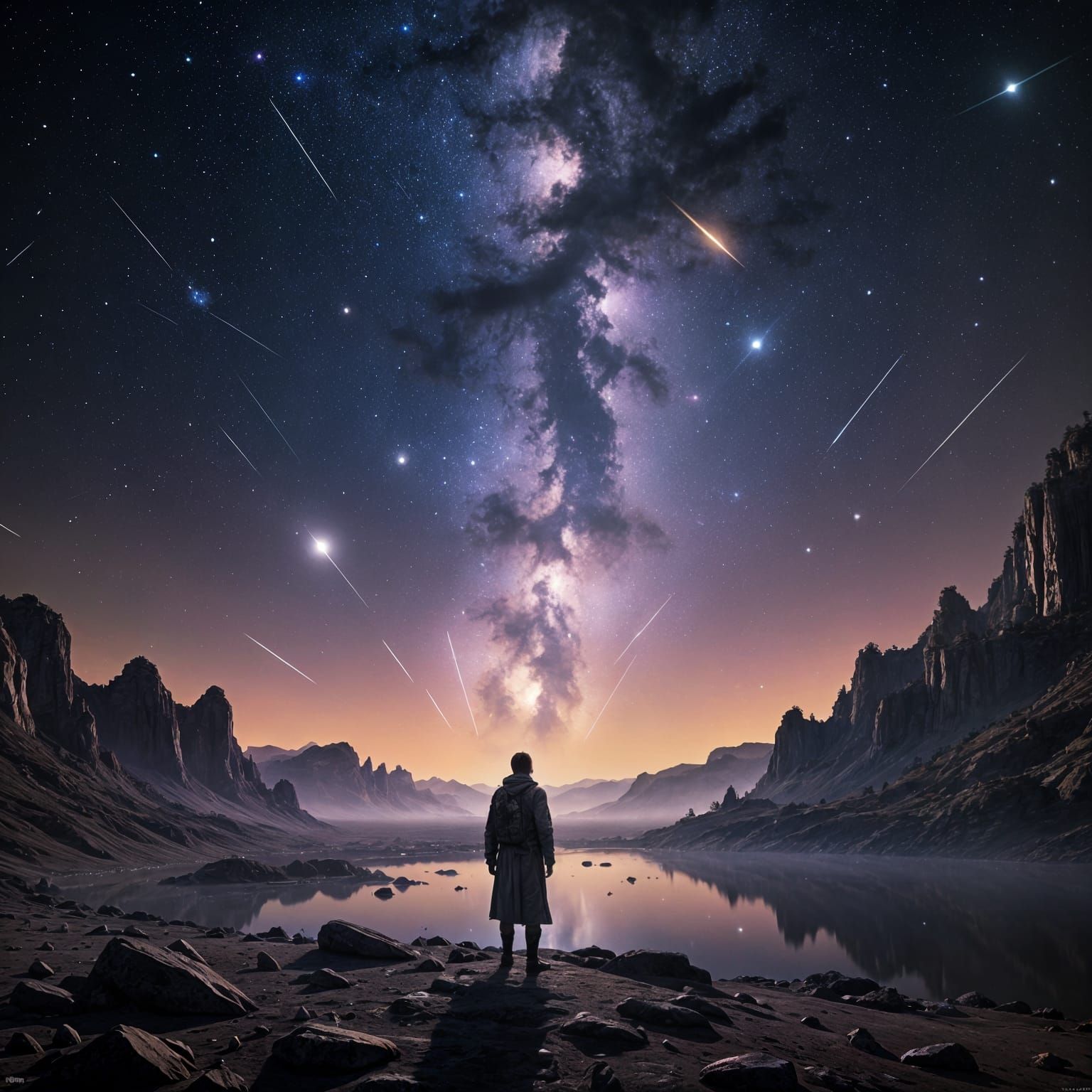 Peace, Love, and Hope Radiate in Mysterious Cinematic Scene