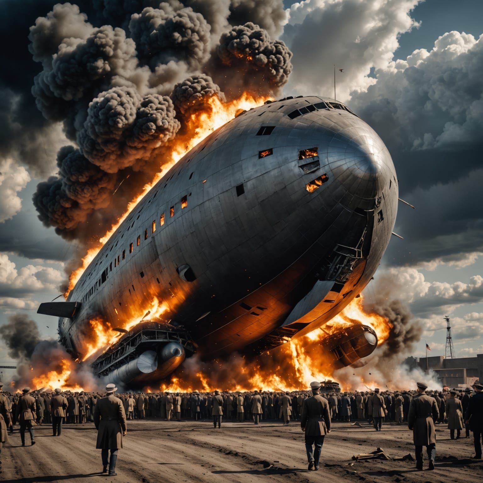 Hindenburg Disaster: Hyperrealistic Cinematic Crash