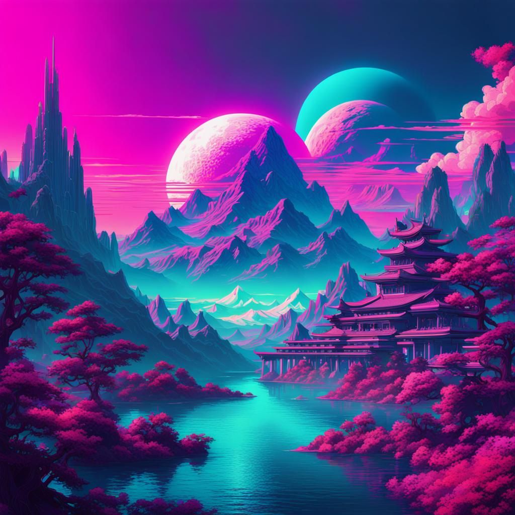 Vaporwave Aesthetic Vintage Art in 8K Resolution