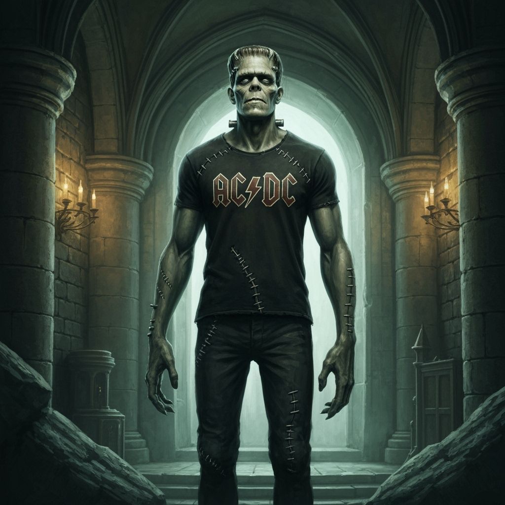 Frankenstein's Monster in Gothic Castle Concept Art