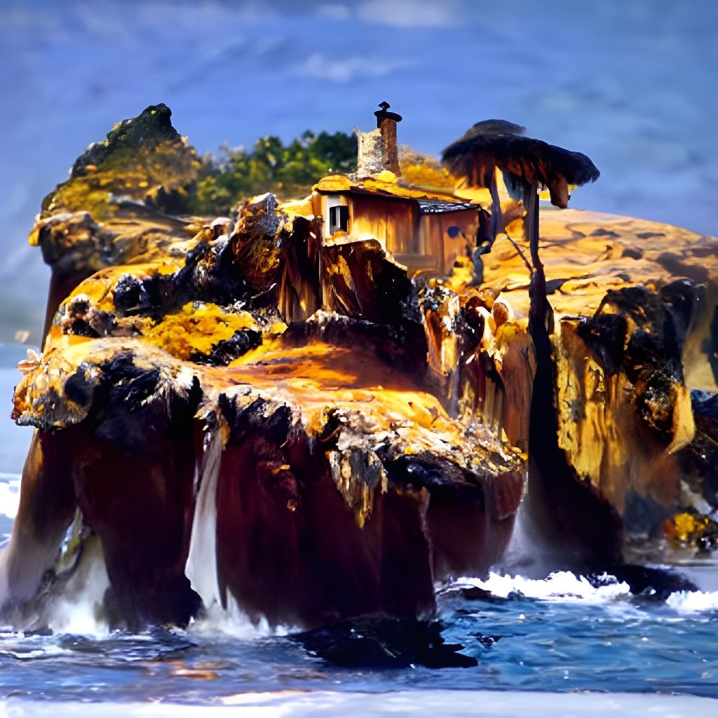 Island Family in Oil Painting Style