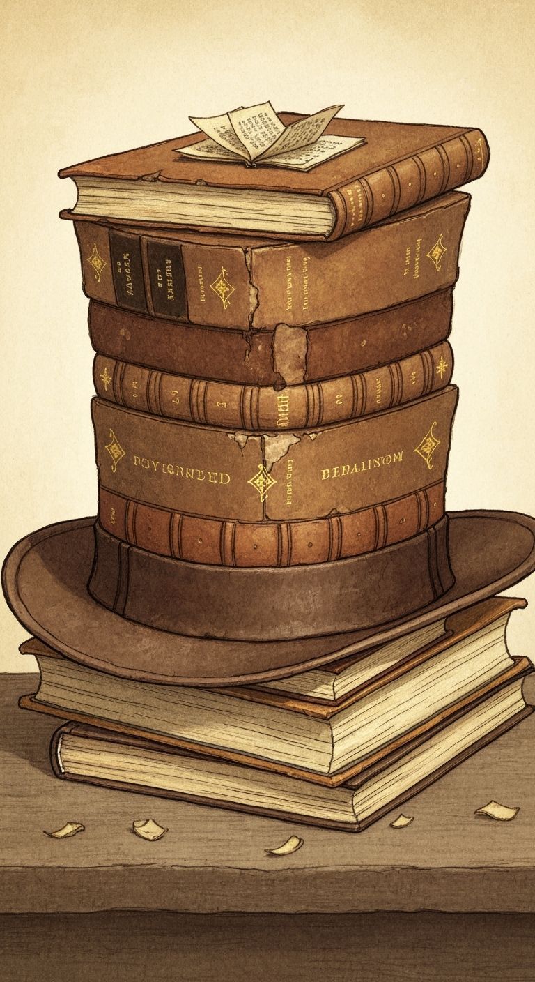 Dapper Top Hat Made of Antique Books