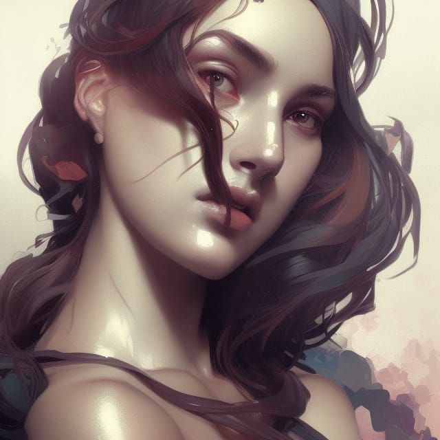 Hyperdetailed Portrait of a Gorgeous Lady in Digital Art