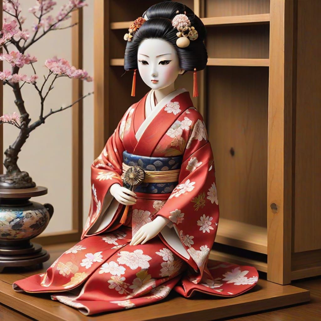 A traditional crafted Japanese doll