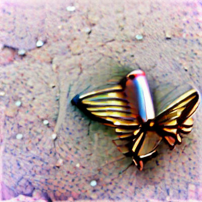 Surreal Bullet with Butterfly Wings