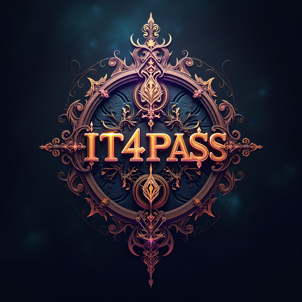 Mystical Logo IT4PASS in High-Fantasy Style