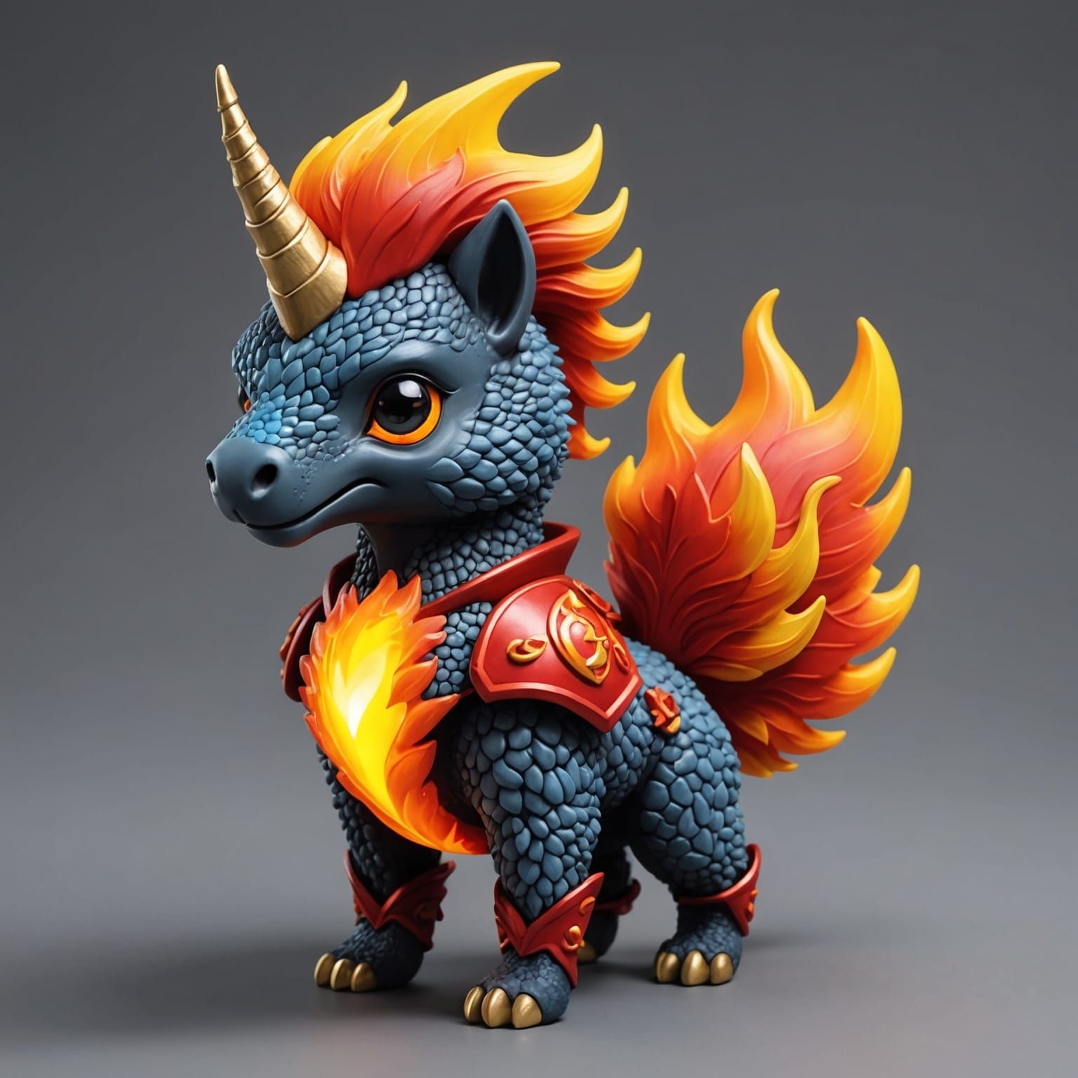 Fiery Alicorn: A Magical, AI-Generated Creature
