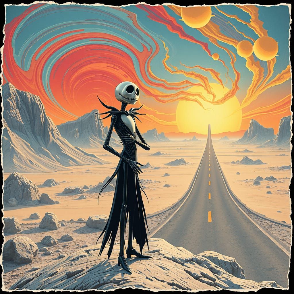 Cyberpunk Automaton in a 60s Propaganda Aesthetic